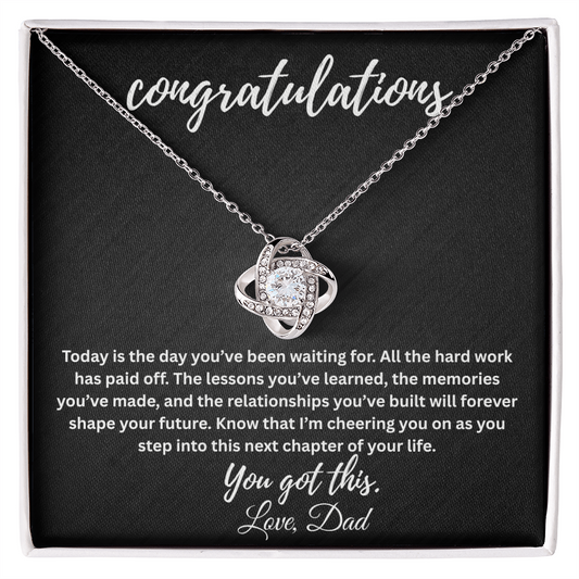 Congratulations, I'm Cheering You On. Love, Dad