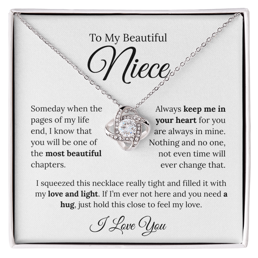 To My Beautiful Niece | Love Knot Necklace
