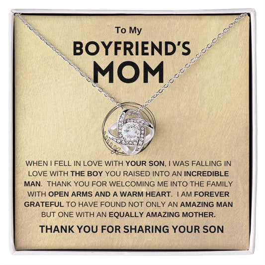 To My Boyfriend's Mom | Love Knot Necklace | Mother's Day Gift