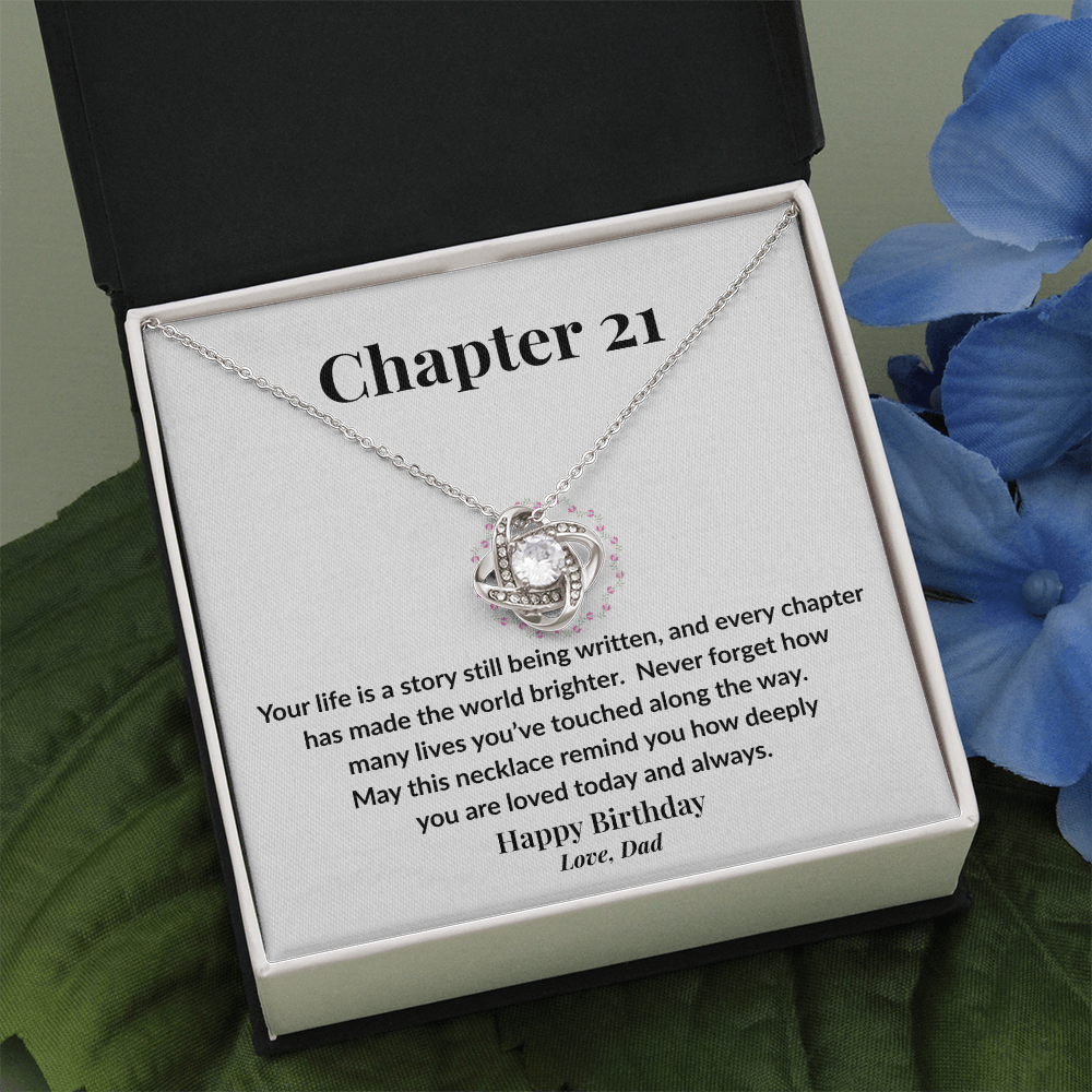 Happy 21st Birthday Necklace from Dad