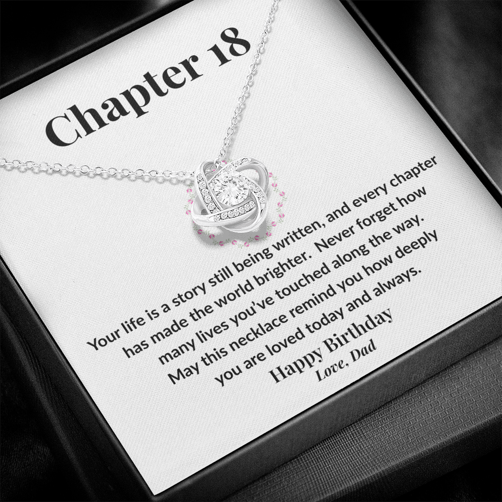 Happy 18th Birthday Necklace from Dad