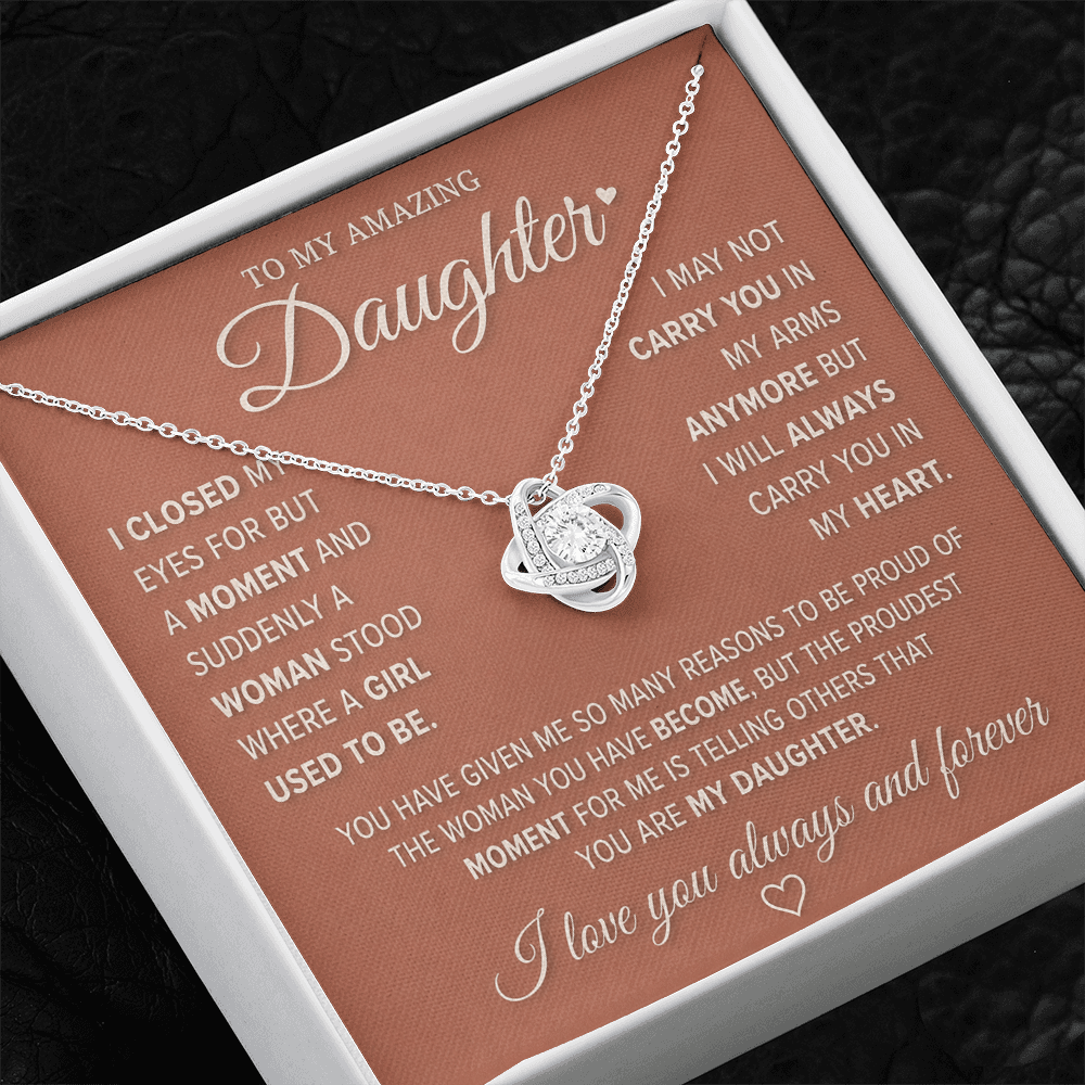To My Amazing Daughter – Love Knot Necklace