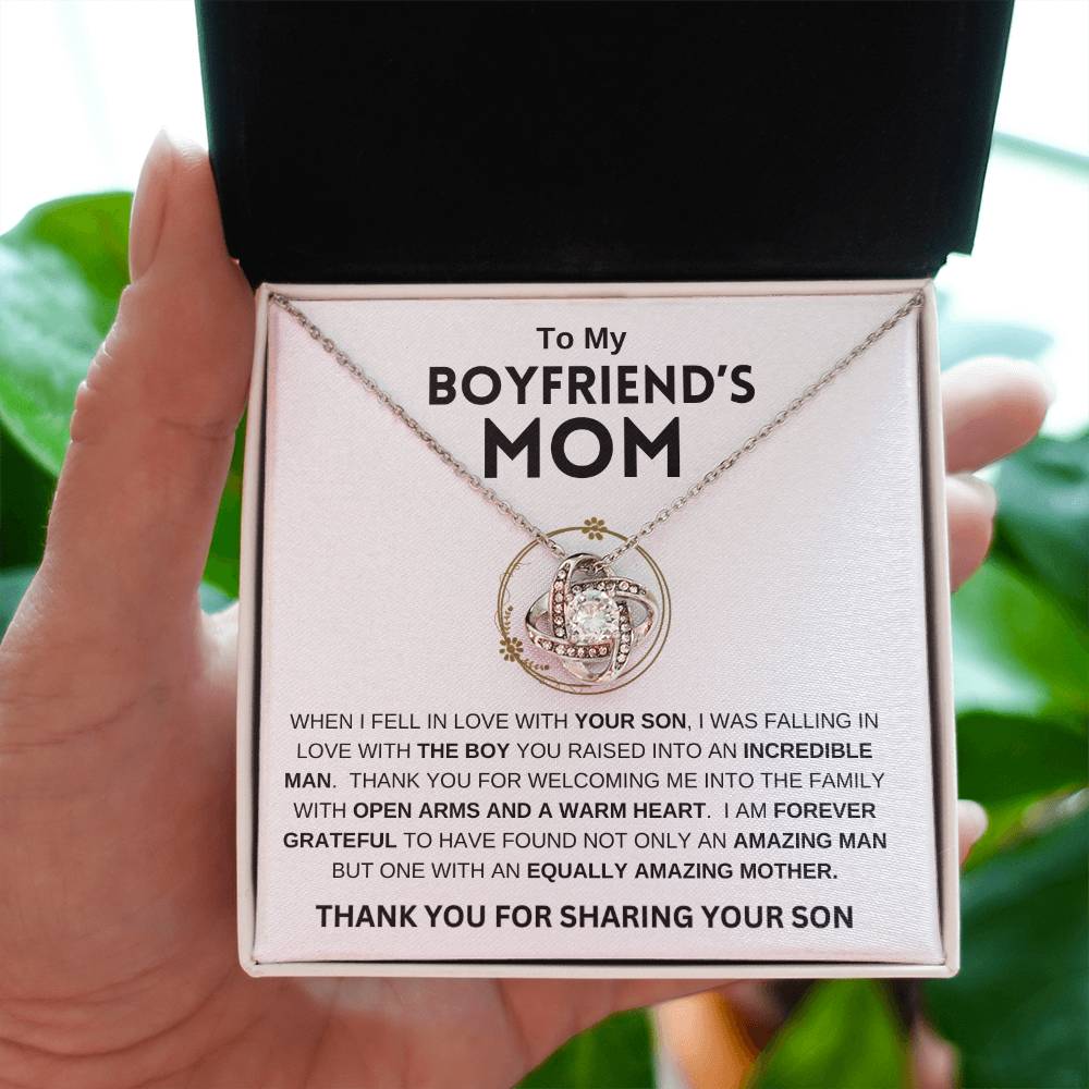 To My Boyfriend's Mom | Love Knot Necklace | Mother's Day Gift