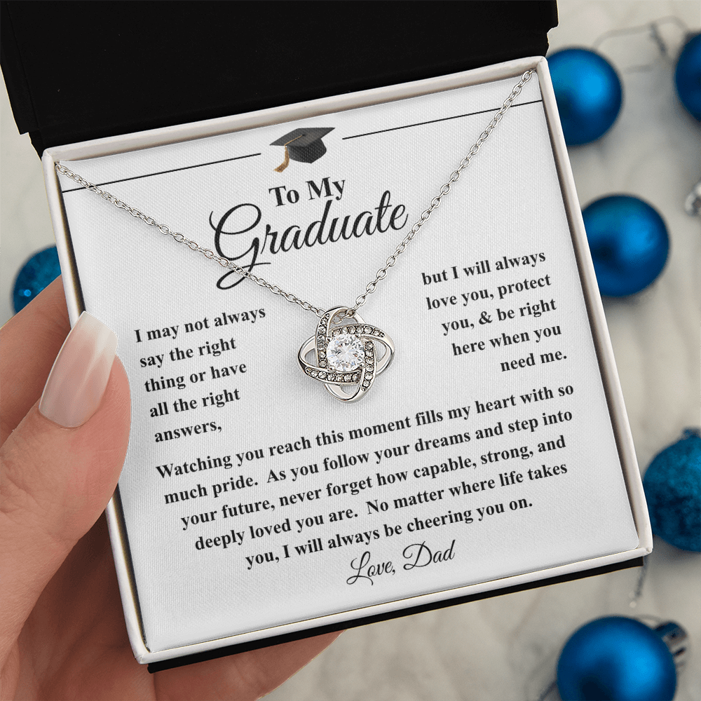 To My Daughter Graduation Necklace - Love Knot