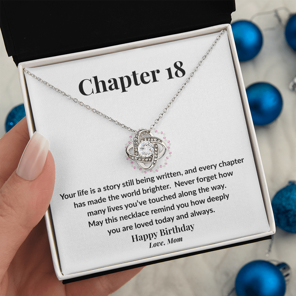 Happy 18th Birthday Necklace from Mom
