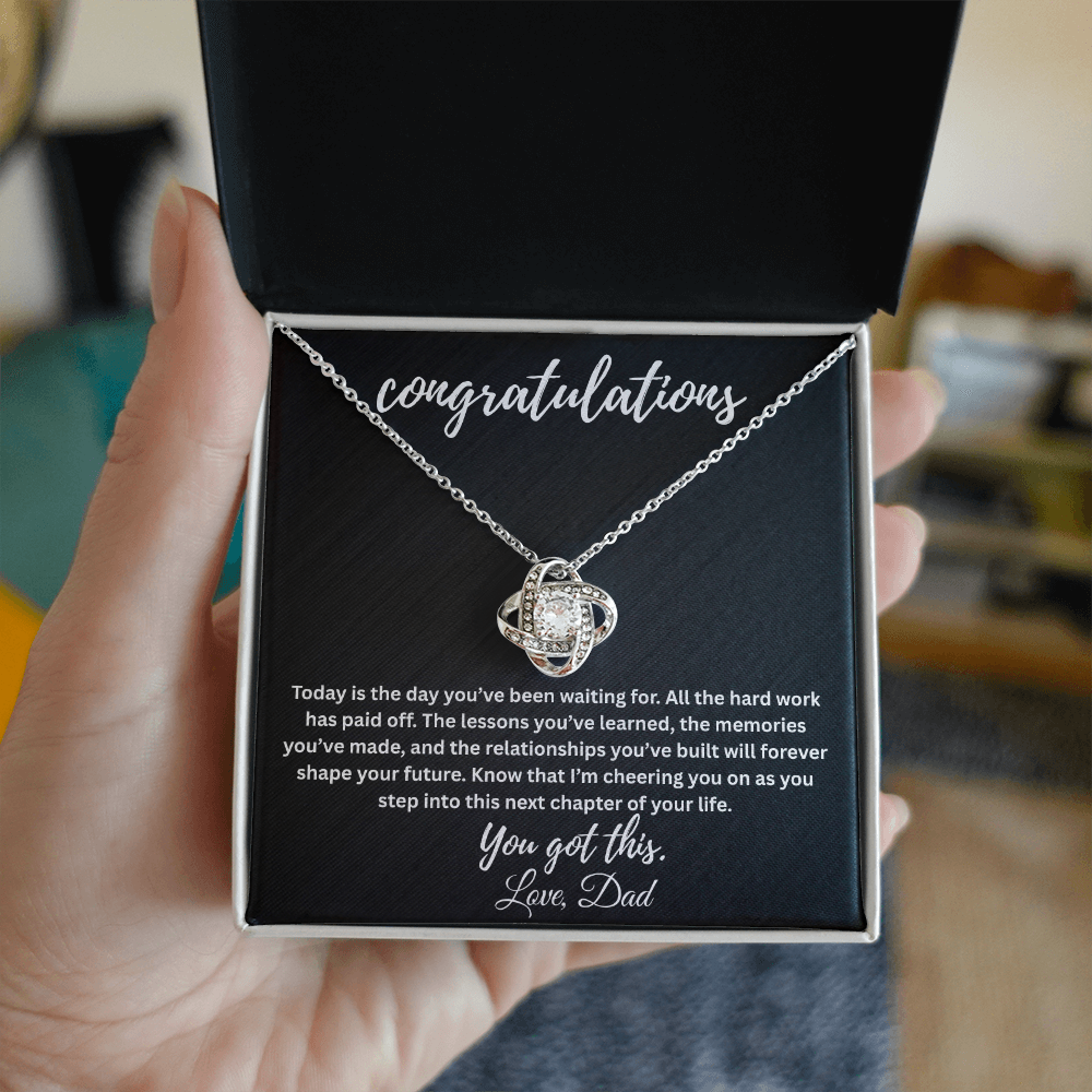Congratulations, I'm Cheering You On. Love, Dad