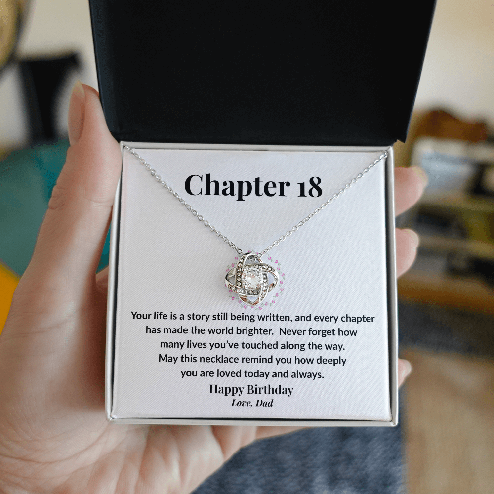 Happy 18th Birthday Necklace from Dad
