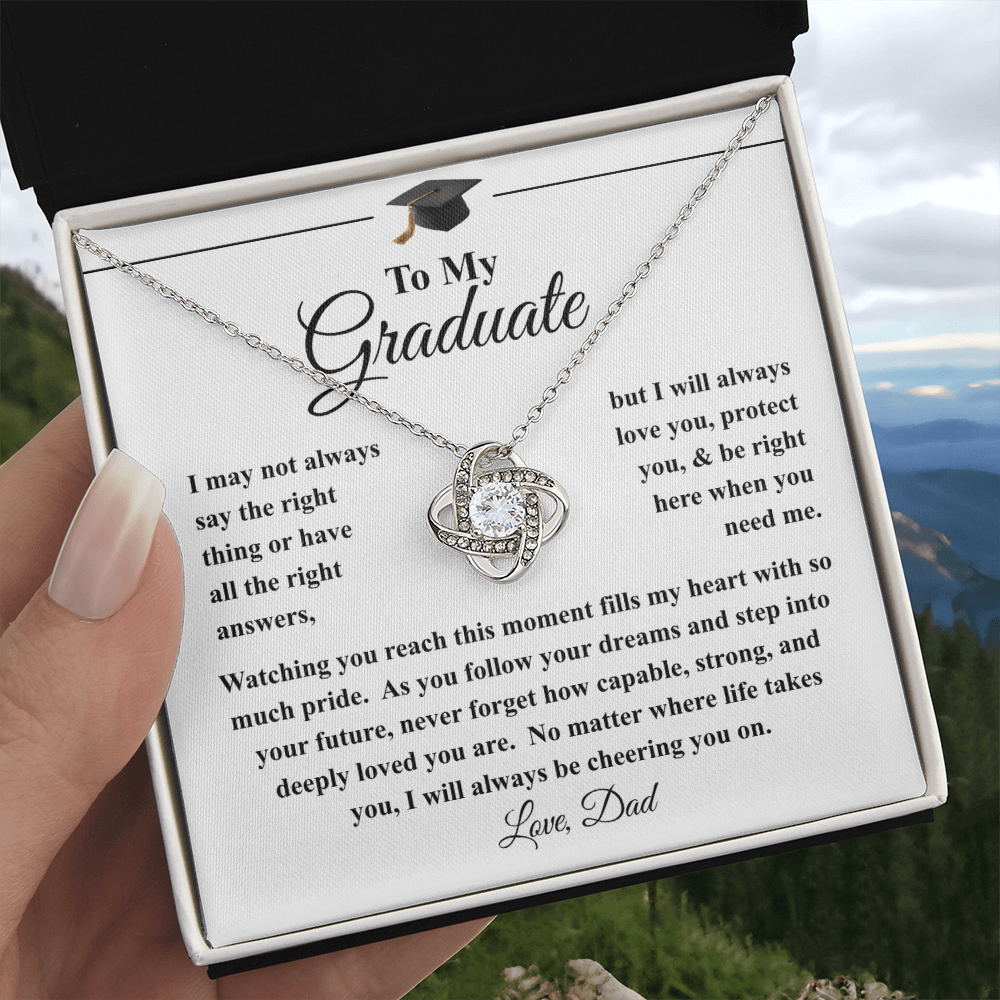 To My Daughter Graduation Necklace - Love Knot