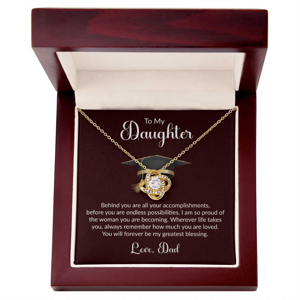 To My Daughter – Proud Dad Graduation Necklace