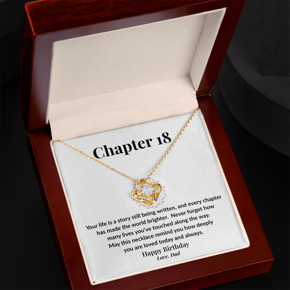 Happy 18th Birthday Necklace from Dad