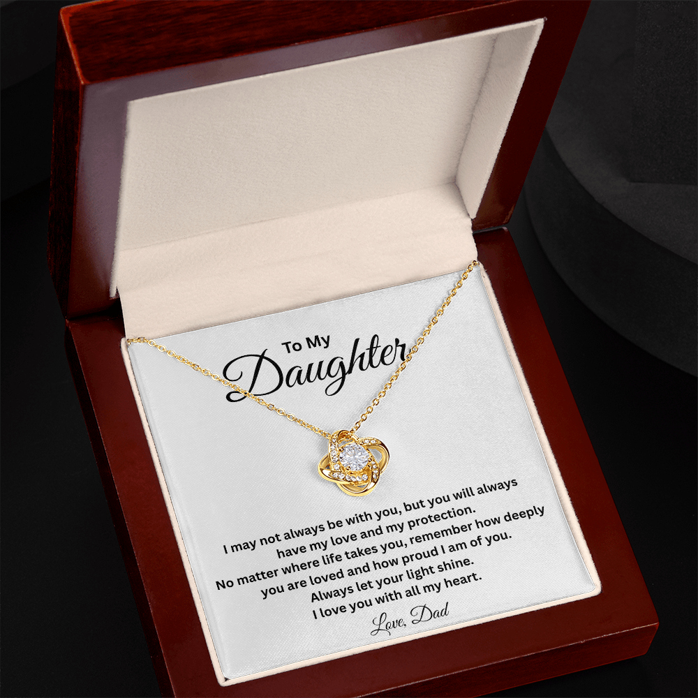 To My Daughter – Love Knot Necklace from Dad