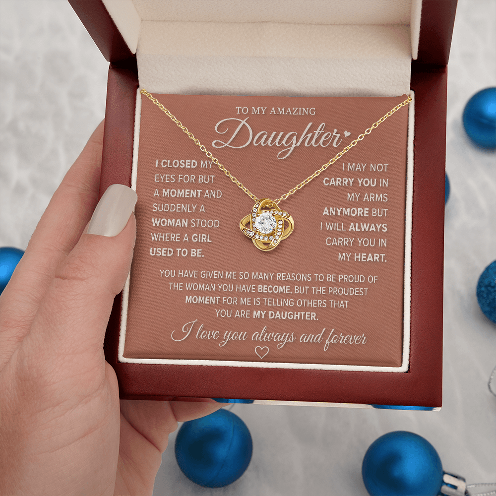 To My Amazing Daughter – Love Knot Necklace