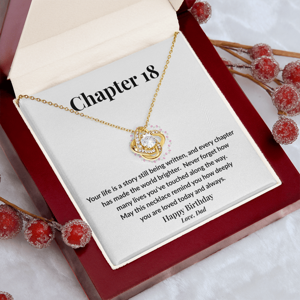 Happy 18th Birthday Necklace from Dad
