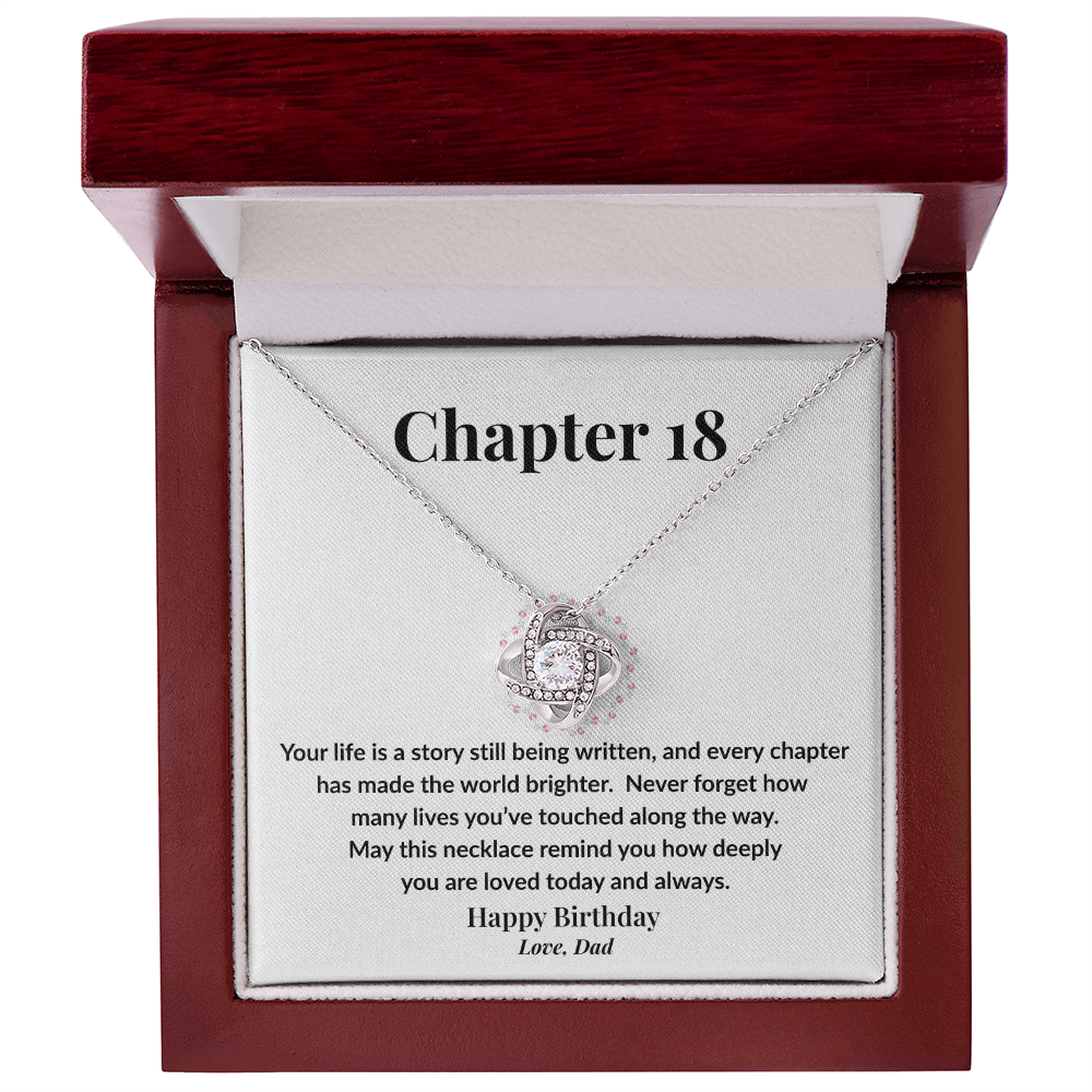 Happy 18th Birthday Necklace from Dad