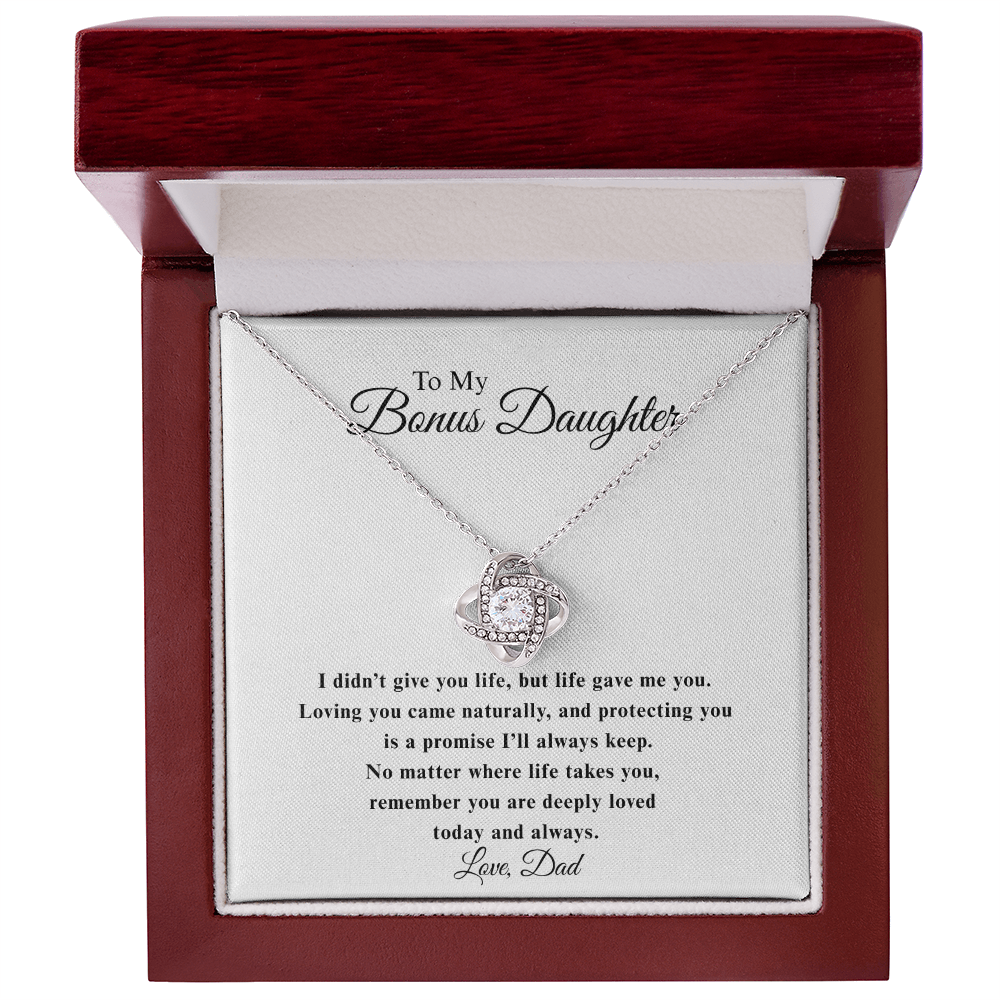 To My Bonus Daughter – Love Knot Necklace from Dad