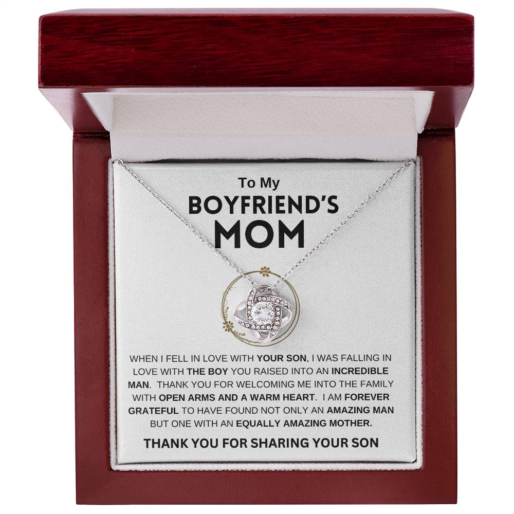 To My Boyfriend's Mom | Love Knot Necklace | Mother's Day Gift