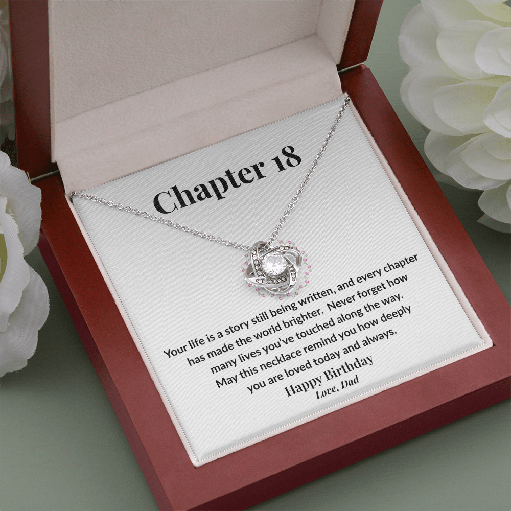 Happy 18th Birthday Necklace from Dad
