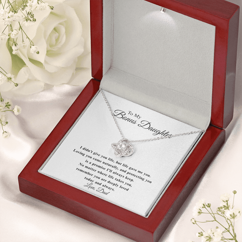 To My Bonus Daughter – Love Knot Necklace from Dad