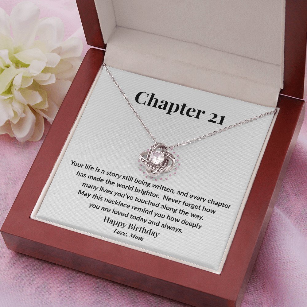 Happy 21st Birthday Necklace from Mom