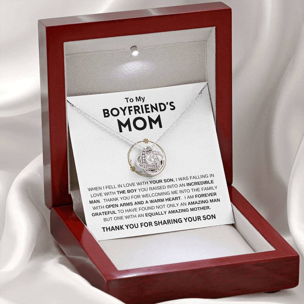 To My Boyfriend's Mom | Love Knot Necklace | Mother's Day Gift