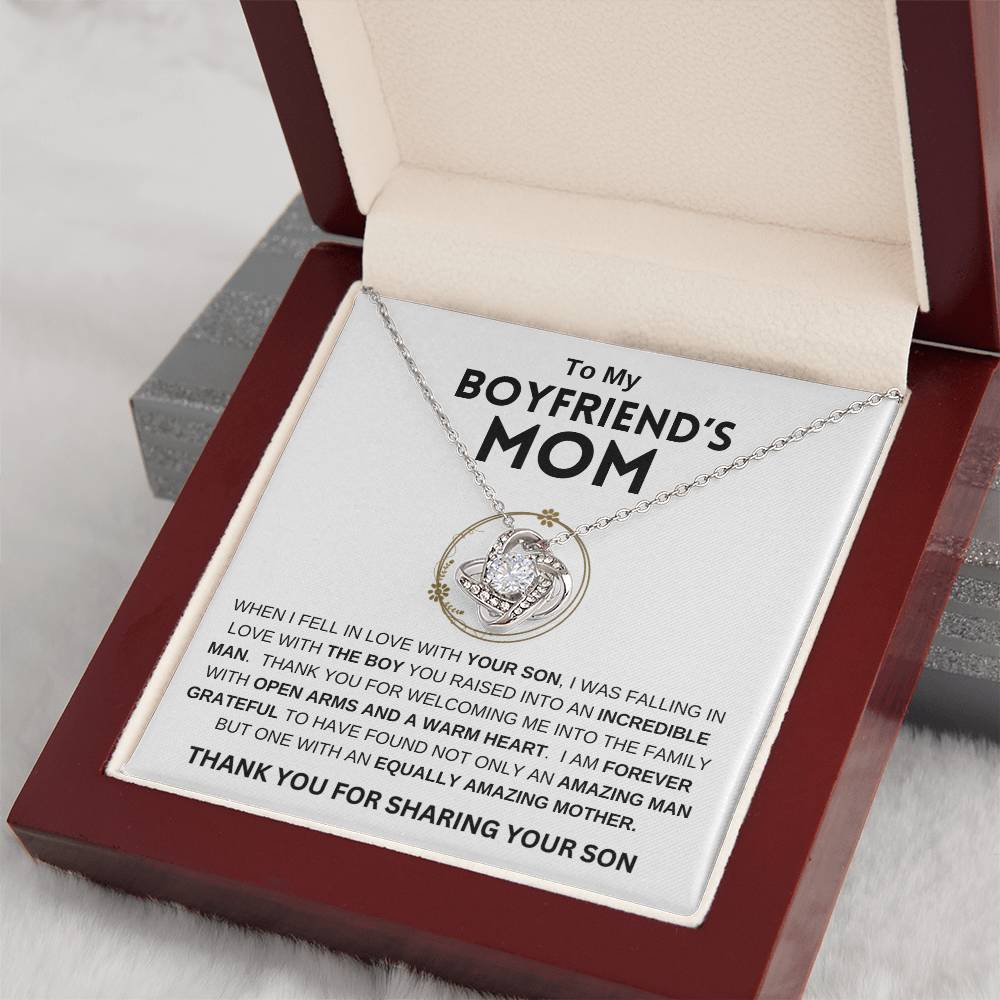 To My Boyfriend's Mom | Love Knot Necklace | Mother's Day Gift