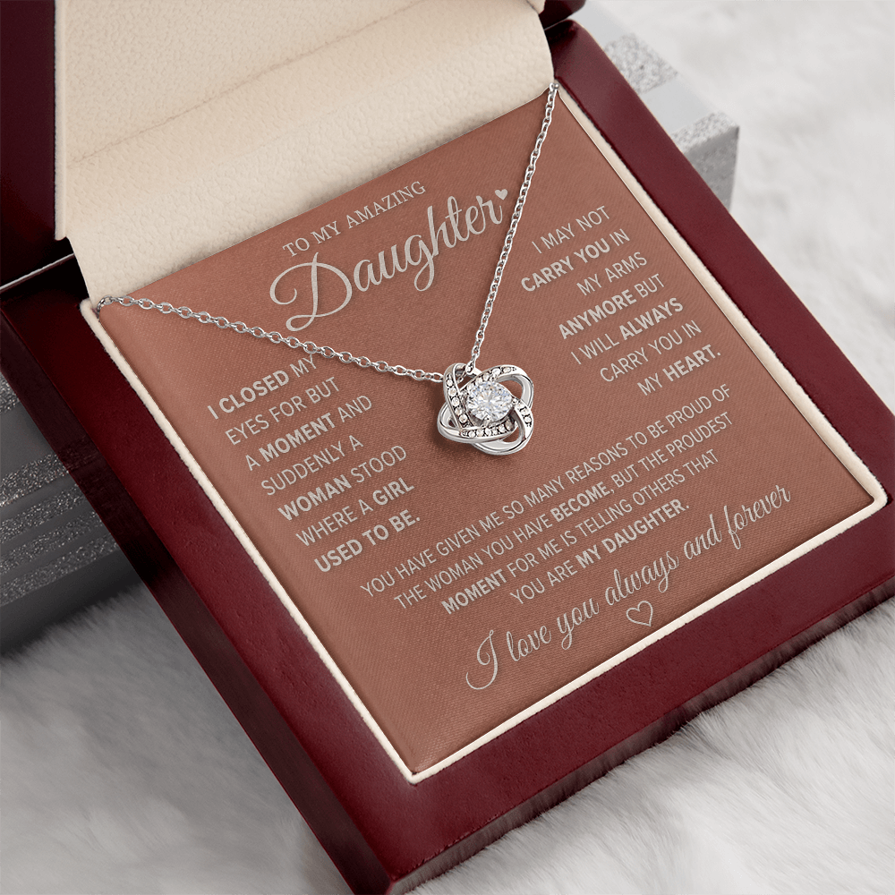 To My Amazing Daughter – Love Knot Necklace