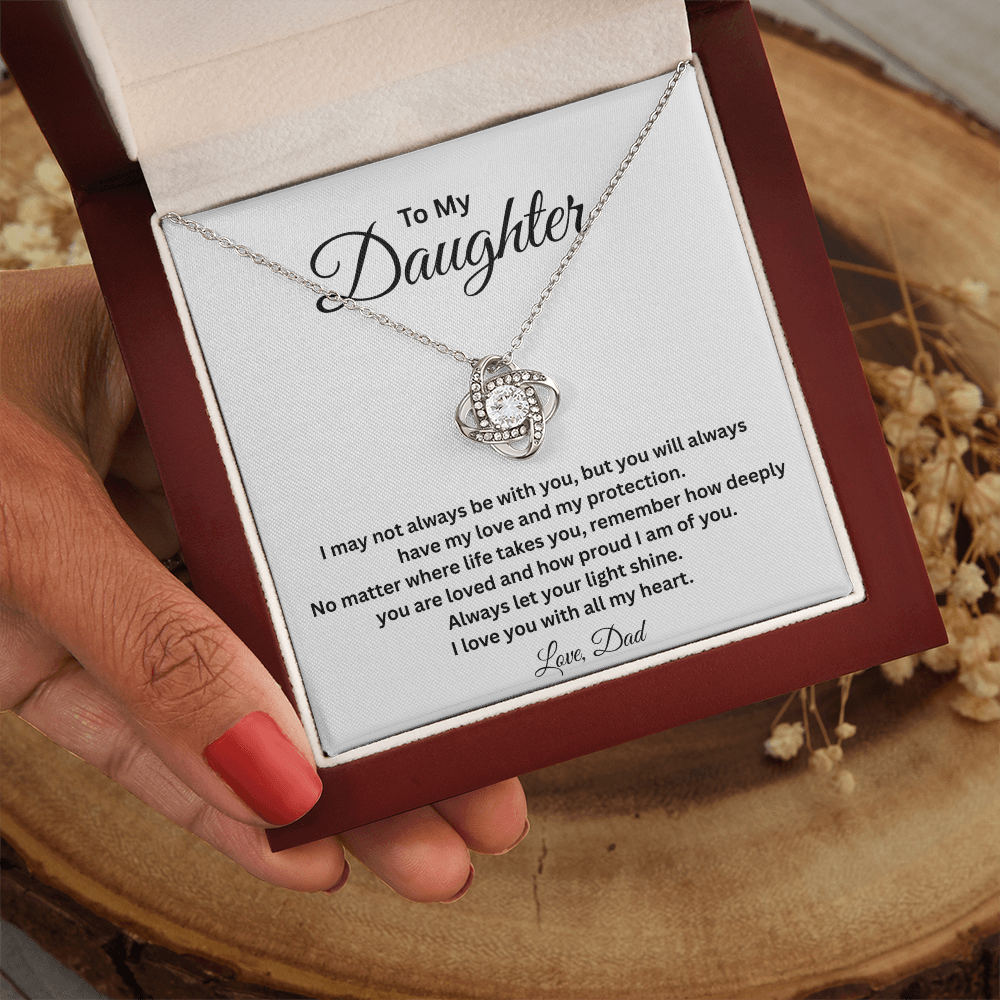 To My Daughter – Love Knot Necklace from Dad