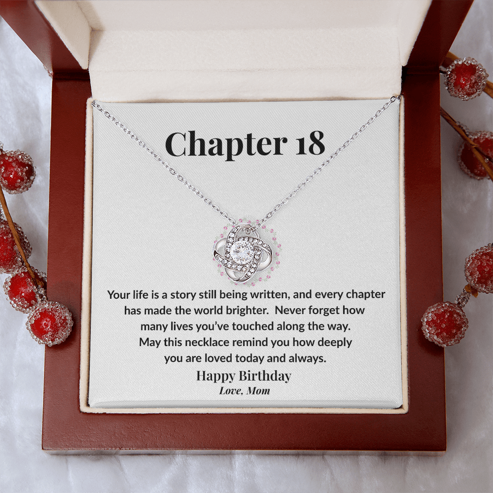 Happy 18th Birthday Necklace from Mom