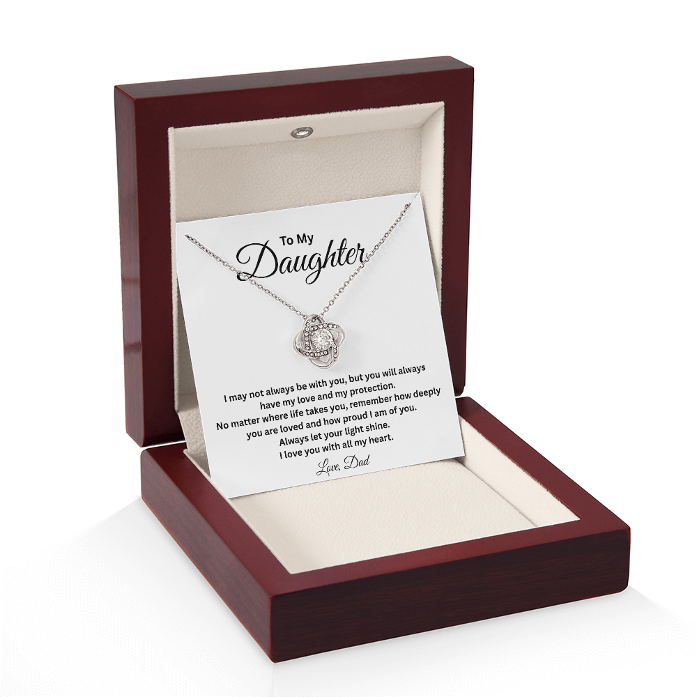 To My Daughter – Love Knot Necklace from Dad