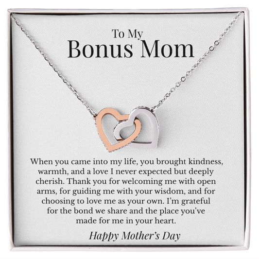 To My Bonus Mom – Heartfelt Mother's Day Necklace Gift