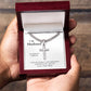 To My Husband | You Make Me Complete | I Love You |Artisan Cross Necklace on Cuban Chain w/ MC