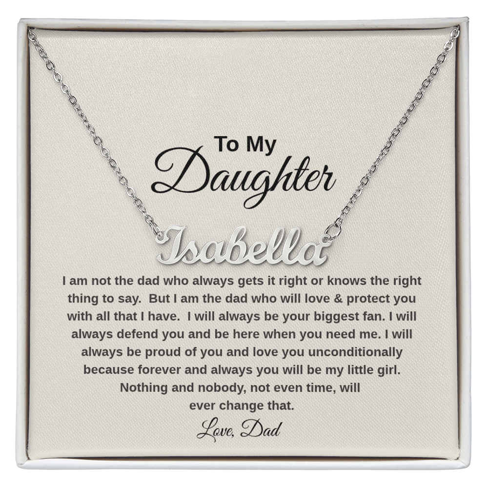 Name Necklace with Thoughtful Message Card And Wooden Jewelry Gift Box Option