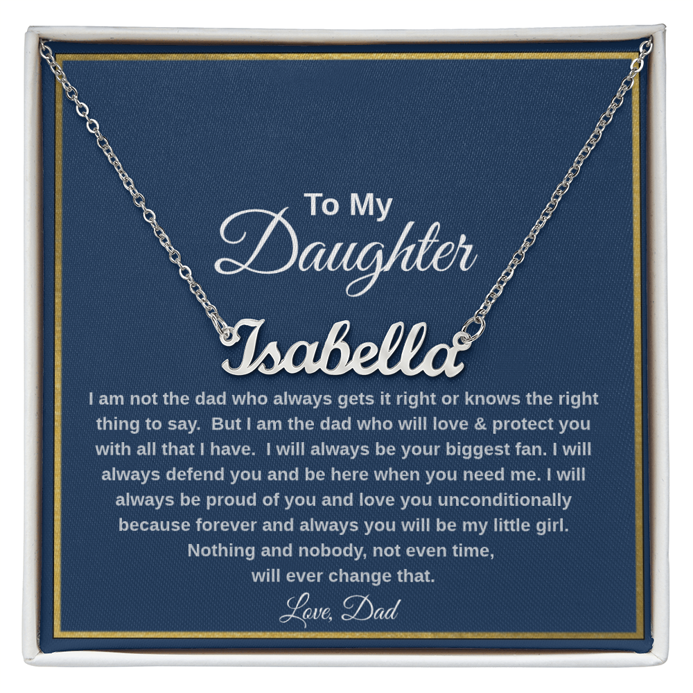 To My Daughter Personalized Name Necklace from Dad | Heartfelt Gift