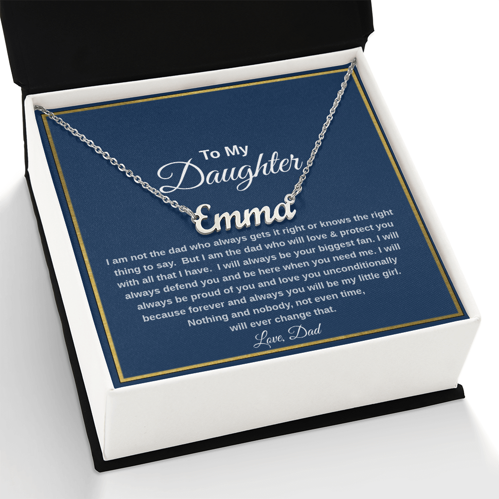 To My Daughter Personalized Name Necklace from Dad | Heartfelt Gift