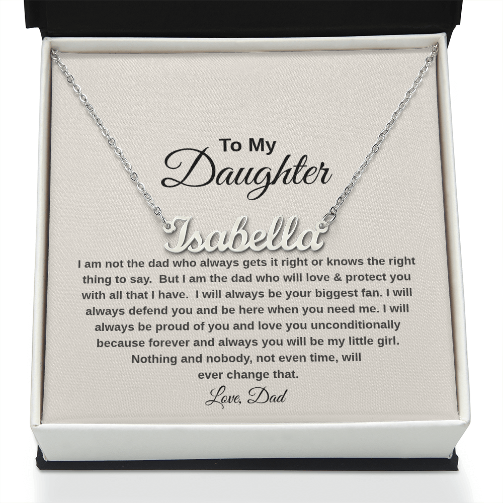 Name Necklace with Thoughtful Message Card And Wooden Jewelry Gift Box Option