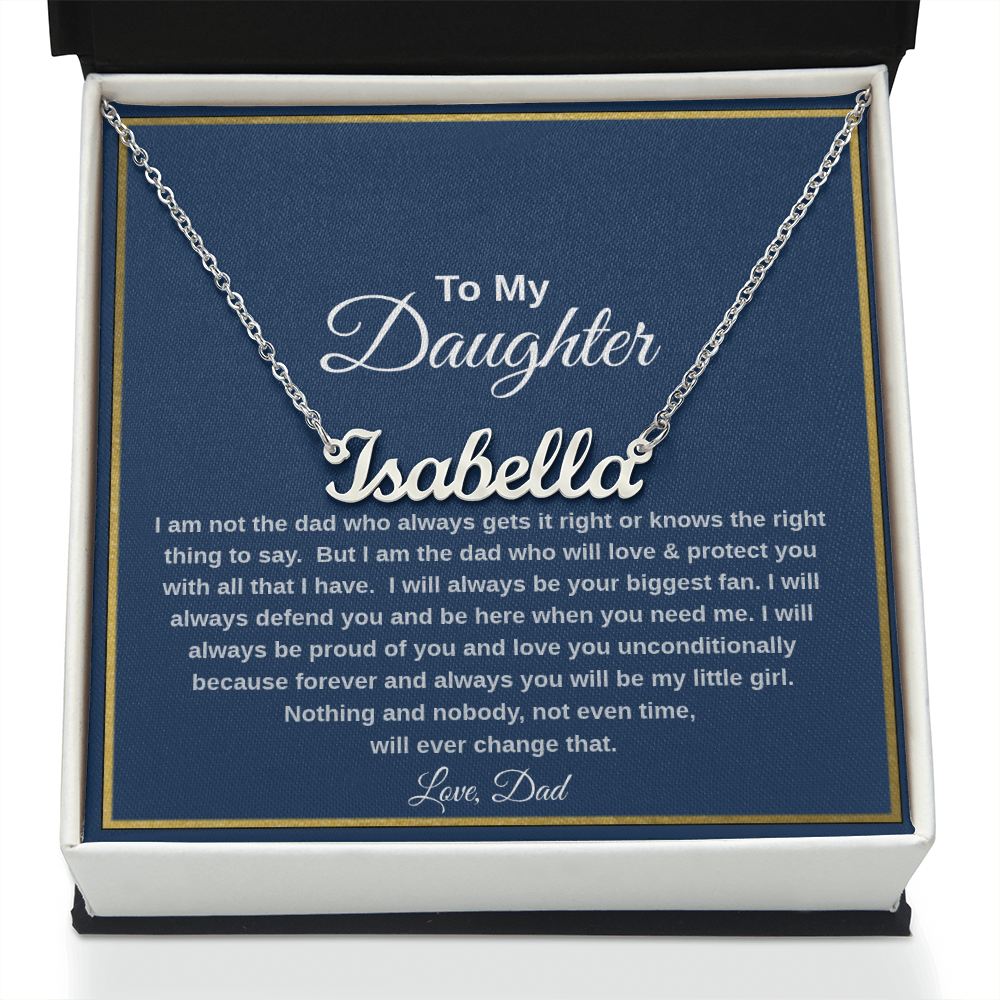 To My Daughter Personalized Name Necklace from Dad | Heartfelt Gift