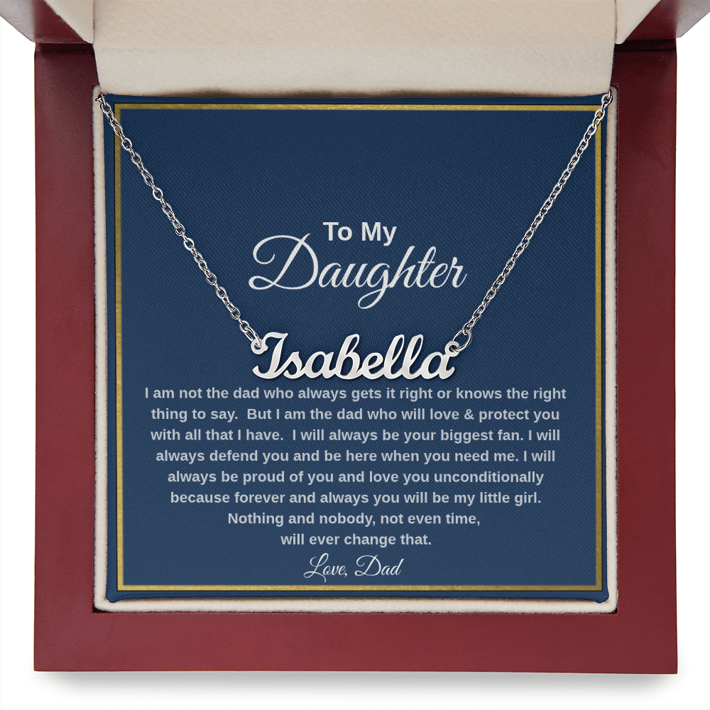 To My Daughter Personalized Name Necklace from Dad | Heartfelt Gift