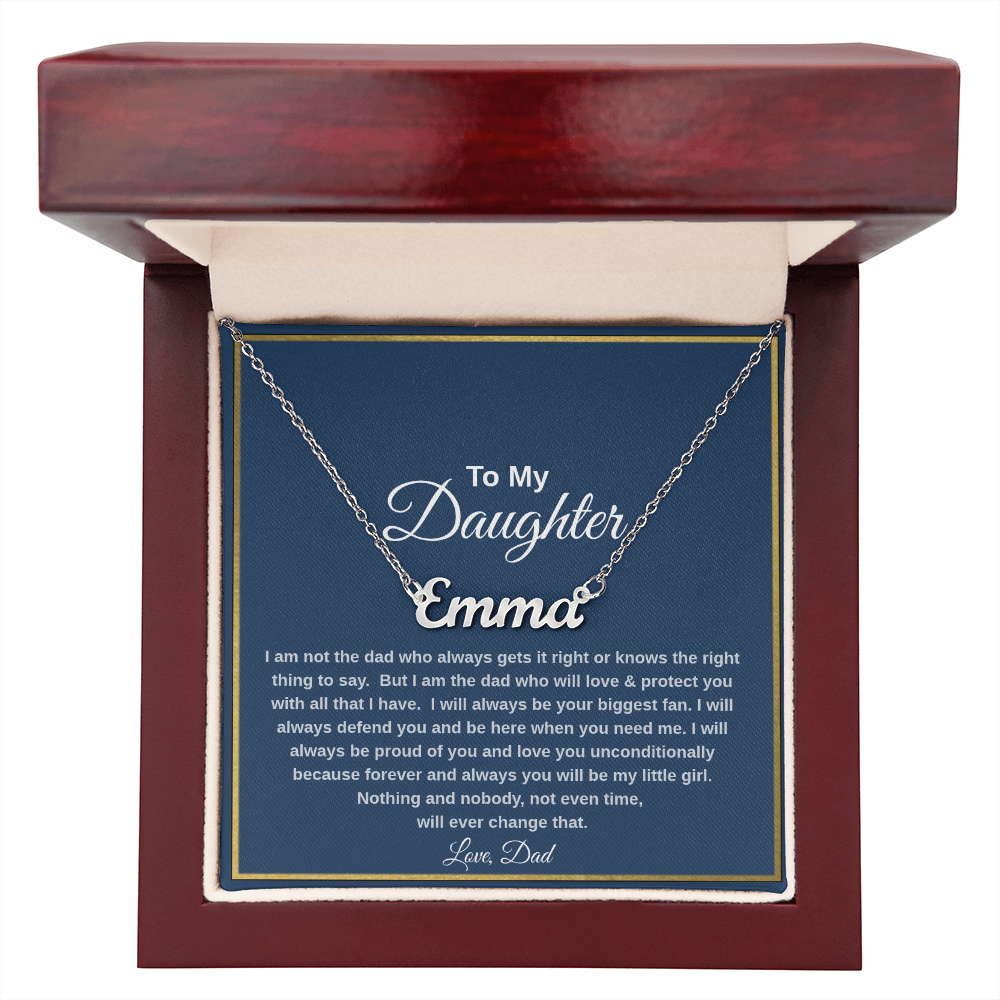 To My Daughter Personalized Name Necklace from Dad | Heartfelt Gift
