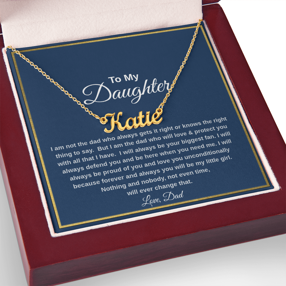 To My Daughter Personalized Name Necklace from Dad | Heartfelt Gift