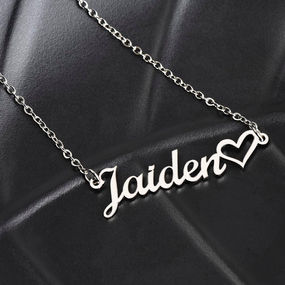 To My Beautiful Niece – Personalized Name Necklace, Heartfelt Gift from Uncle