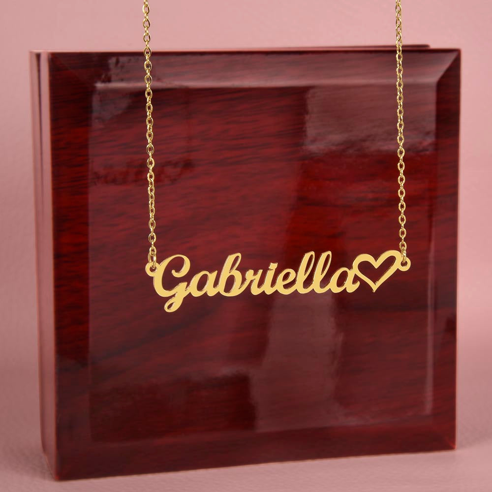 To My Beautiful Niece – Personalized Name Necklace, Heartfelt Gift from Uncle
