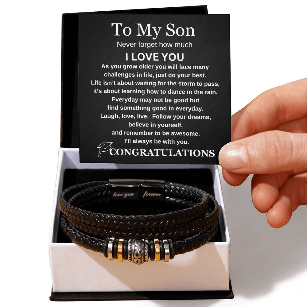 To My Son, Never Forget | Congratulations Bracelet