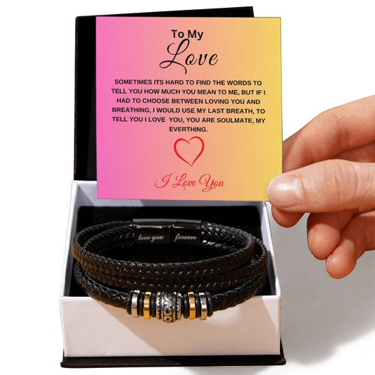 To My Love | Happy Valentine's Day Gift | Love You Forever Bracelet