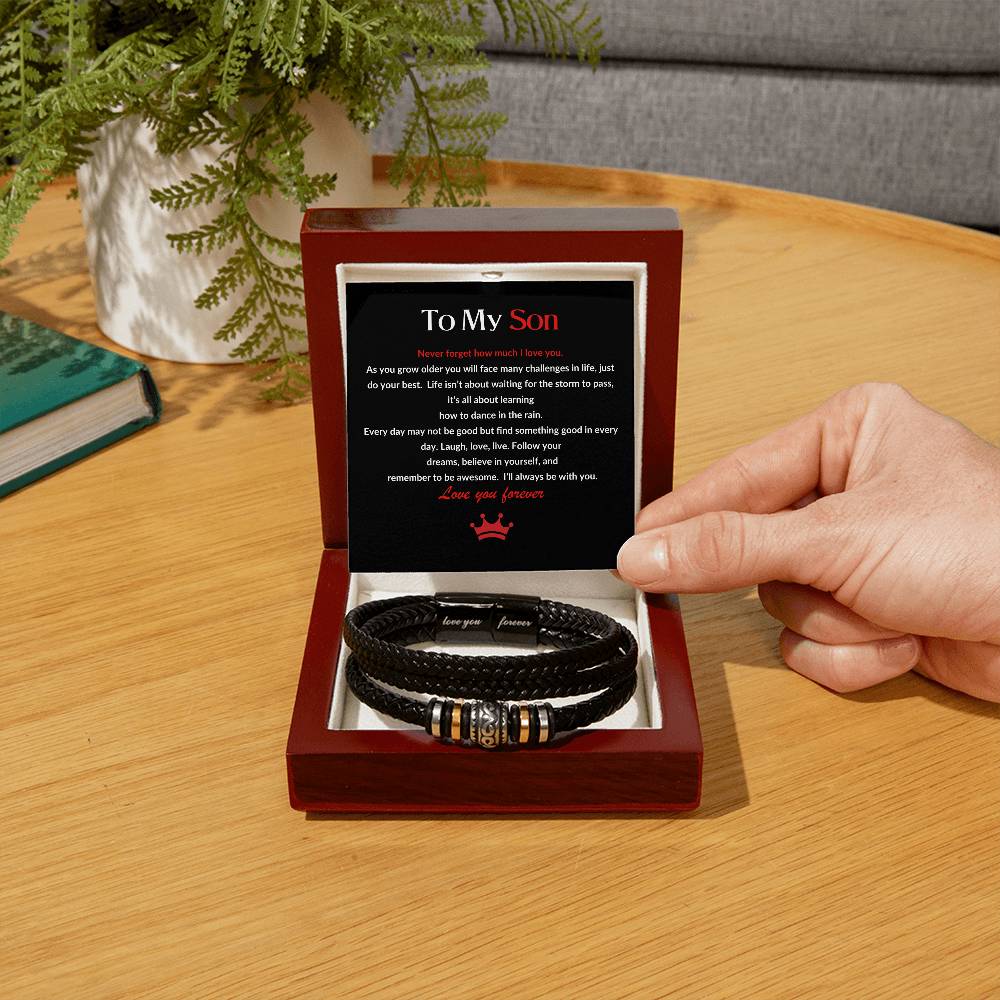To My Son - Love You Forever, Valentine's Day Gift for Him, Birthday Gift, Special Occasion Bracelet