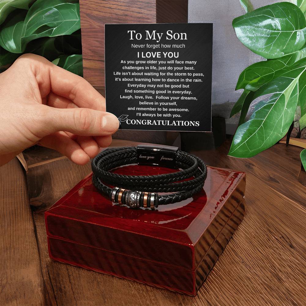 To My Son, Never Forget | Congratulations Bracelet