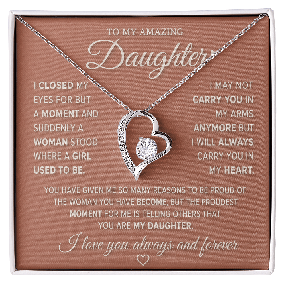 To My Amazing Daughter – Forever Love Necklace