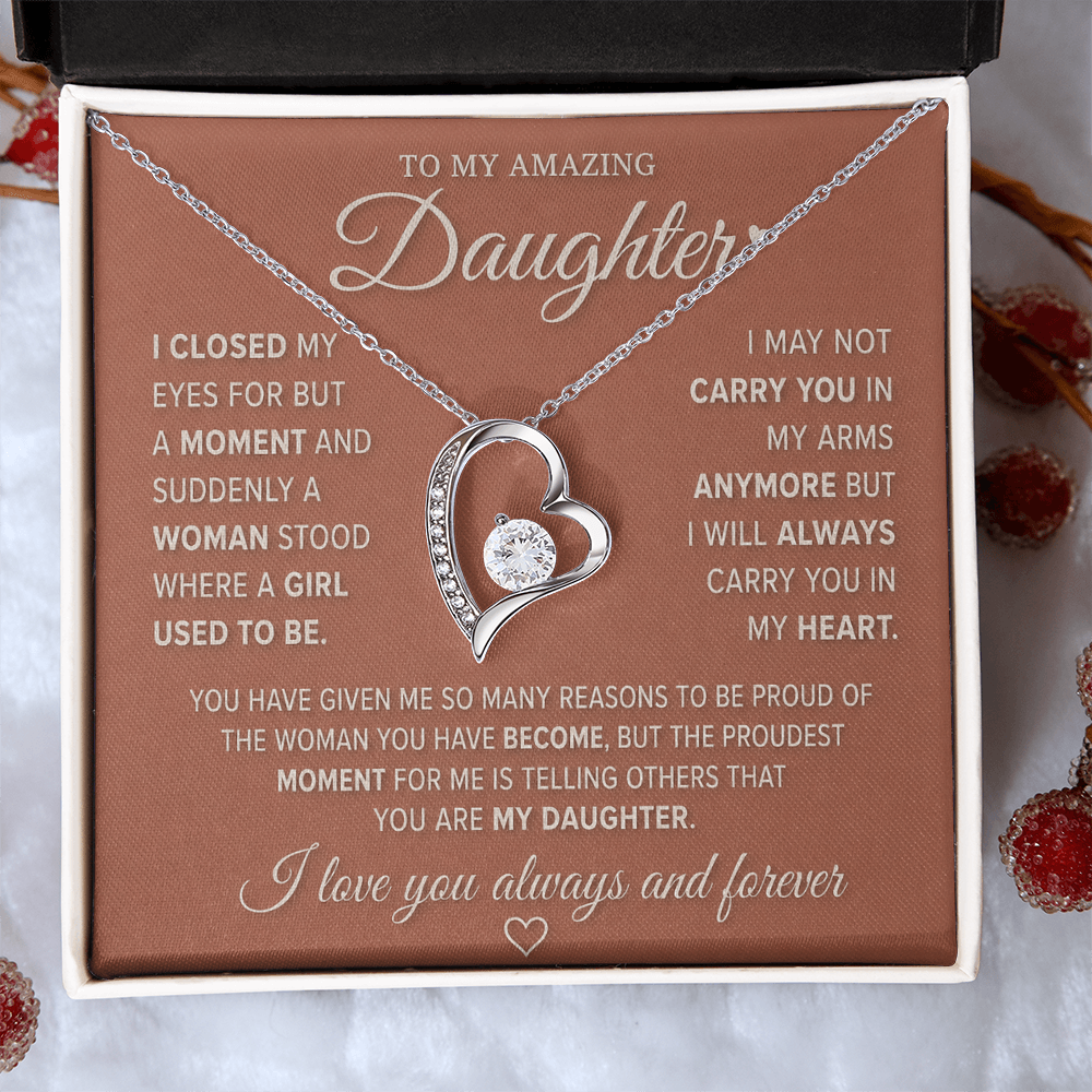 To My Amazing Daughter – Forever Love Necklace