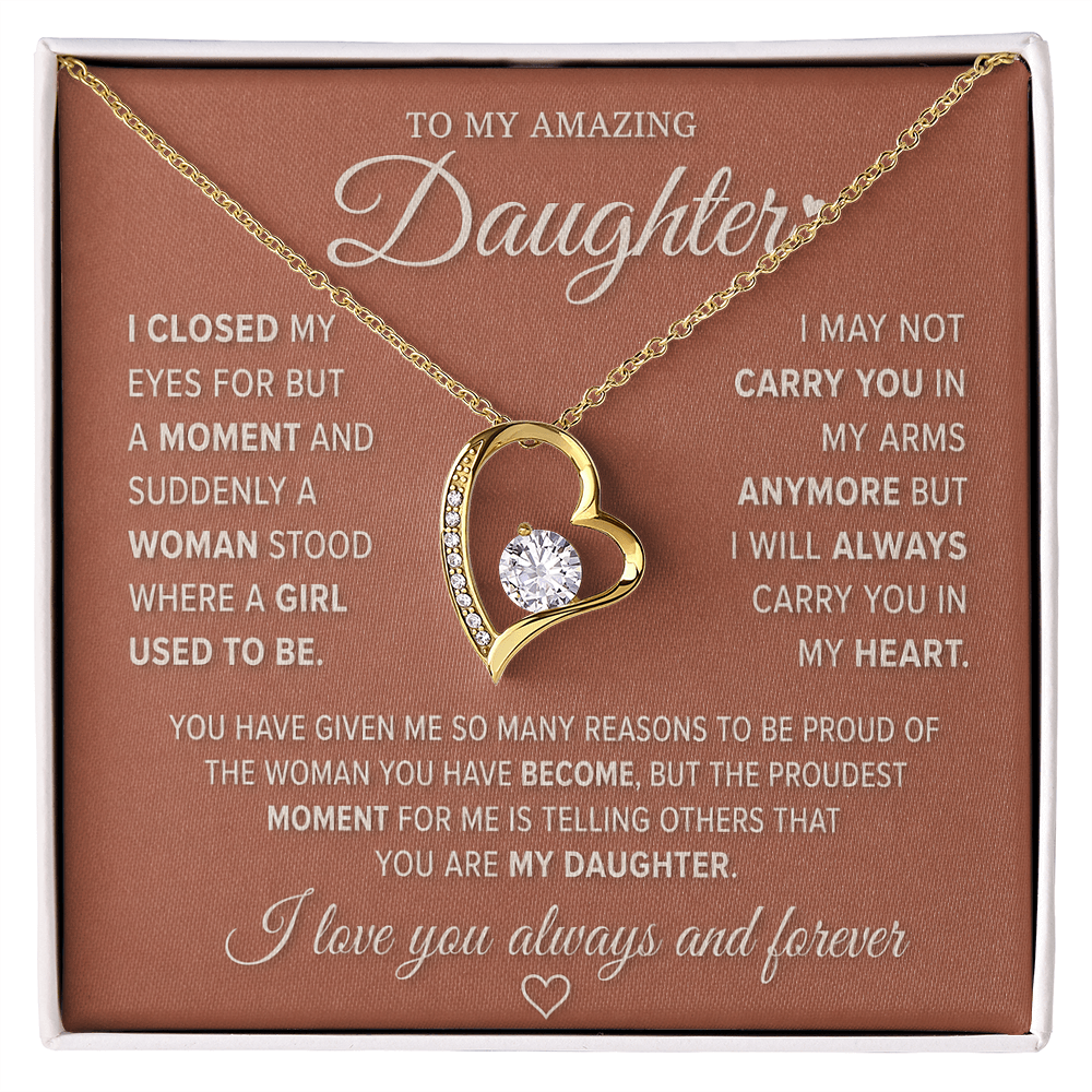 To My Amazing Daughter – Forever Love Necklace