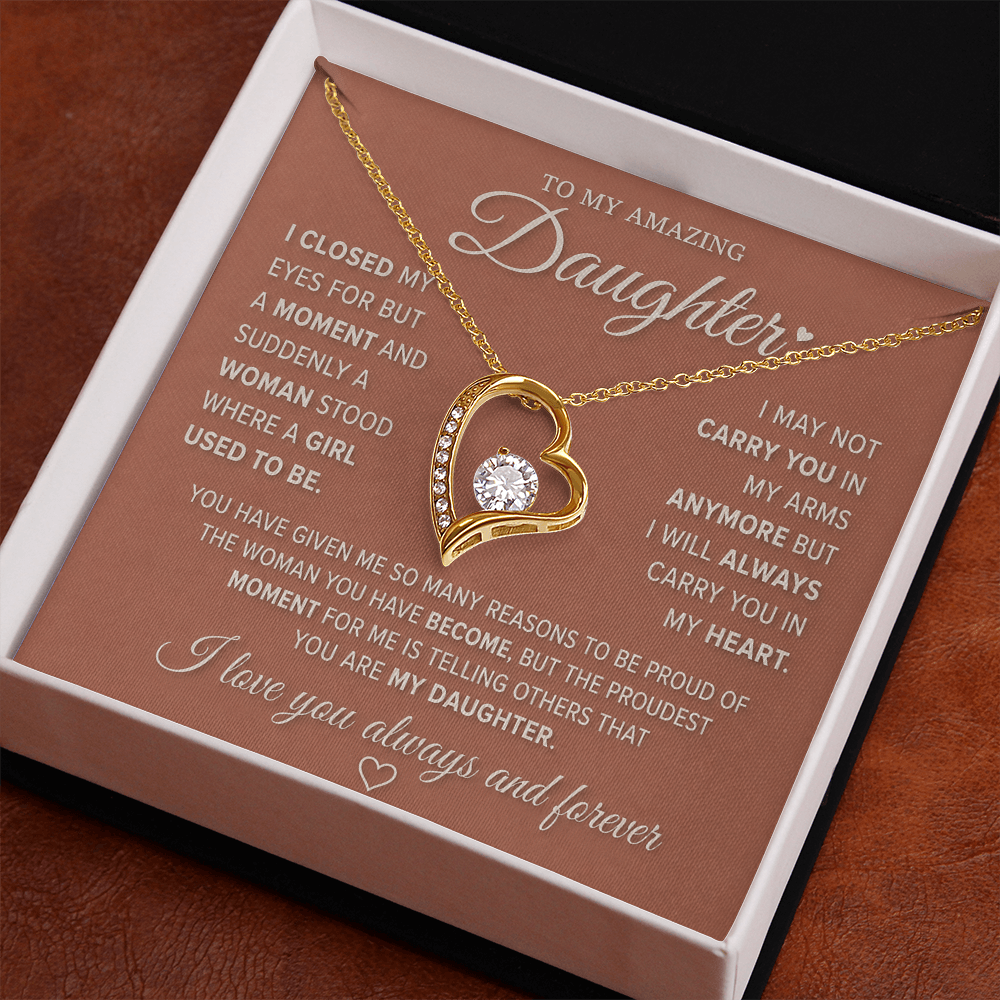 To My Amazing Daughter – Forever Love Necklace
