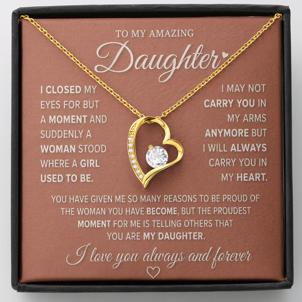 To My Amazing Daughter – Forever Love Necklace